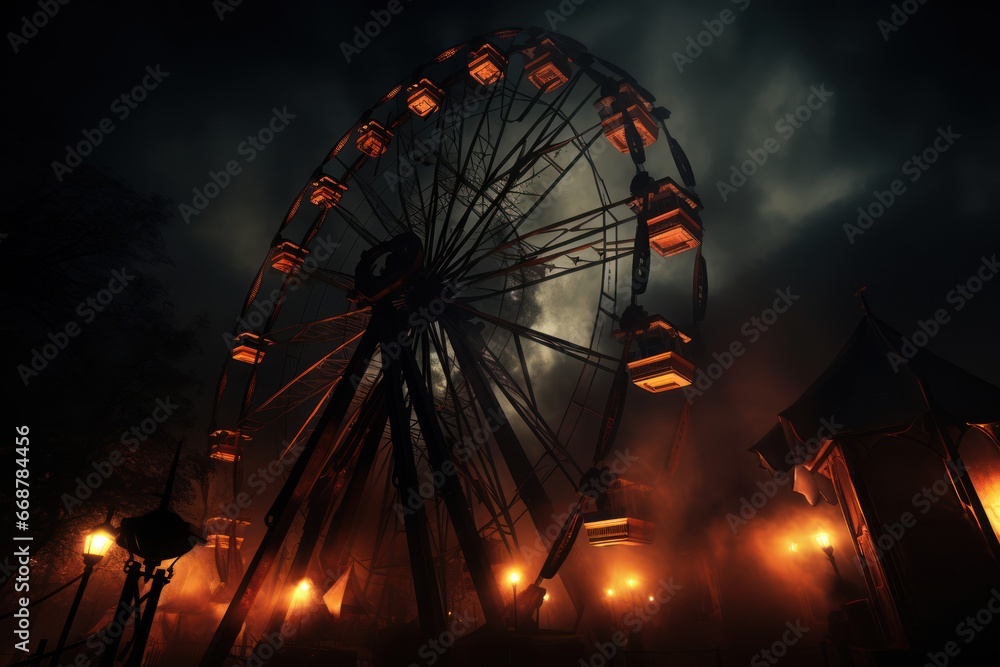 Mysterious Carnival Ferris Wheel