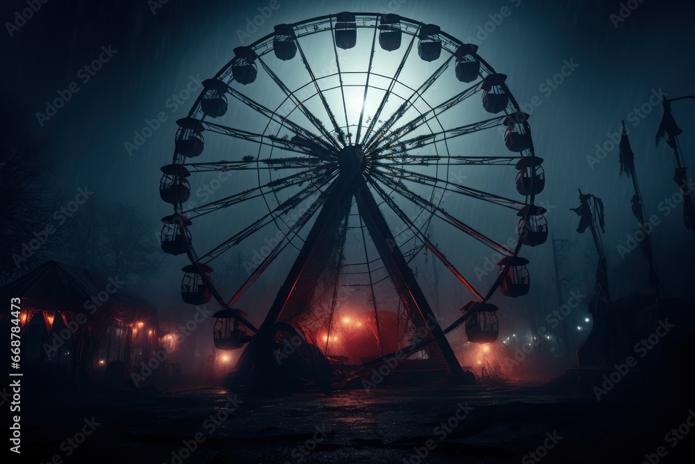 Haunted Ferris Wheel at Spooky Carnival