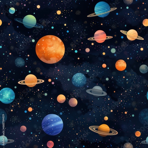 Seamless Space Texture for Planetarium Exhibits - A Tilable Pattern