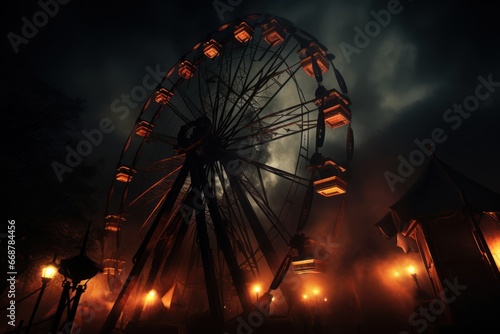 Mysterious Carnival Ferris Wheel © Morphart