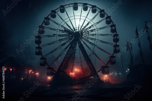 Haunted Ferris Wheel at Spooky Carnival © Morphart