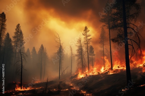 Forests Burn in Wildfires.