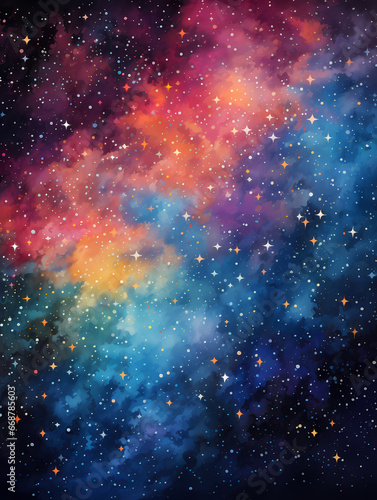 Night sky starry sky PPT background poster wallpaper web page