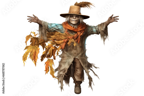 A scarecrow isolated on transparent background.