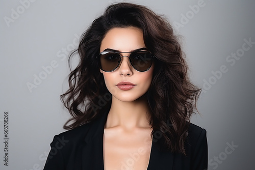 Wallpaper Mural Studio portrait of a beautiful young brunette woman in sunglasses Torontodigital.ca