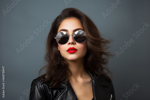 Wallpaper Mural Studio portrait of a beautiful young brunette woman in sunglasses Torontodigital.ca