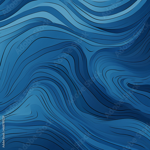creativ Doodle blue abstract background © Irina Flamingo