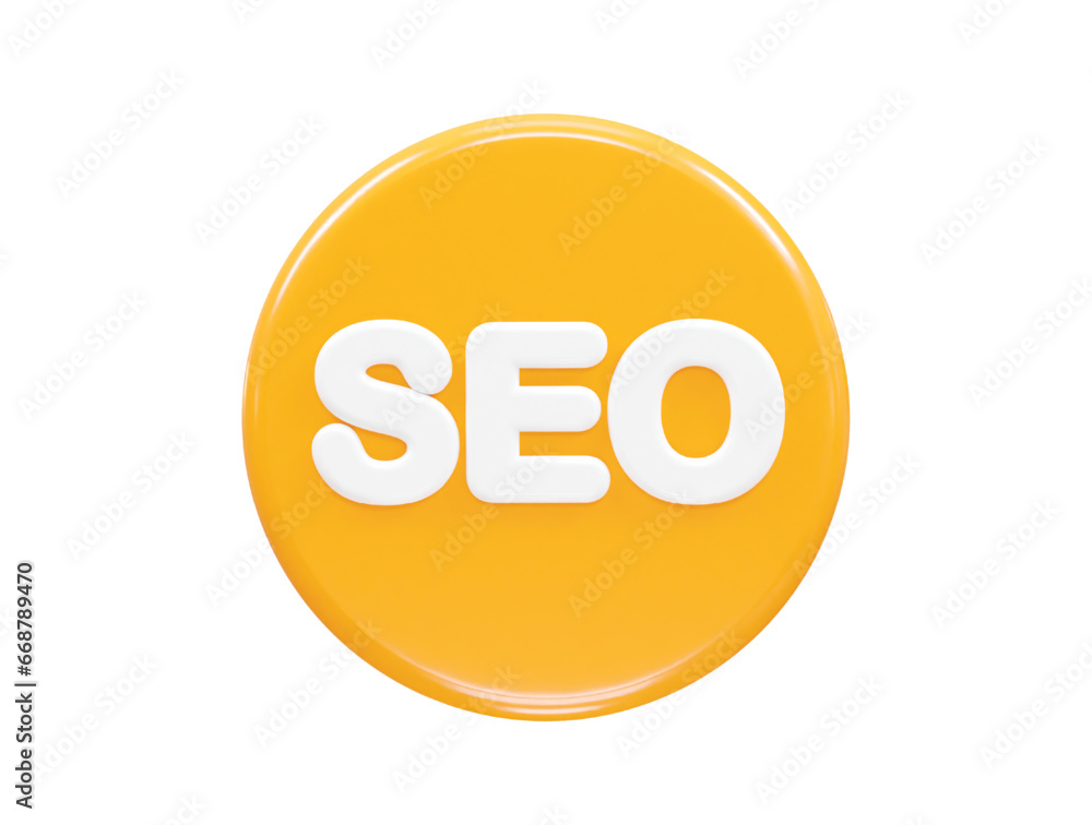 Seo icon 3d illustration rendering transparent element Seo icon 3d illustration rendering transparent element