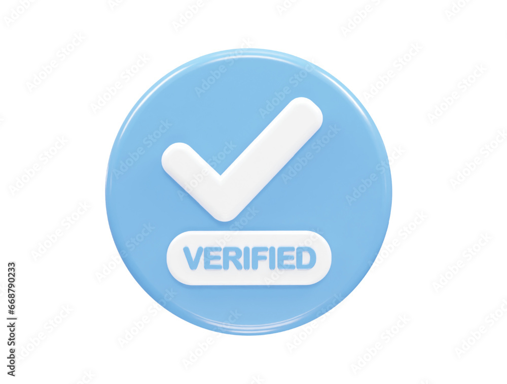 Verified icon render illustration 3d element rendering Verified icon render illustration 3d element rendering
