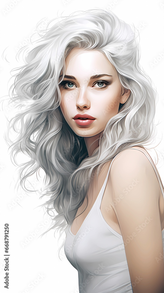 beautiful woman illustration
