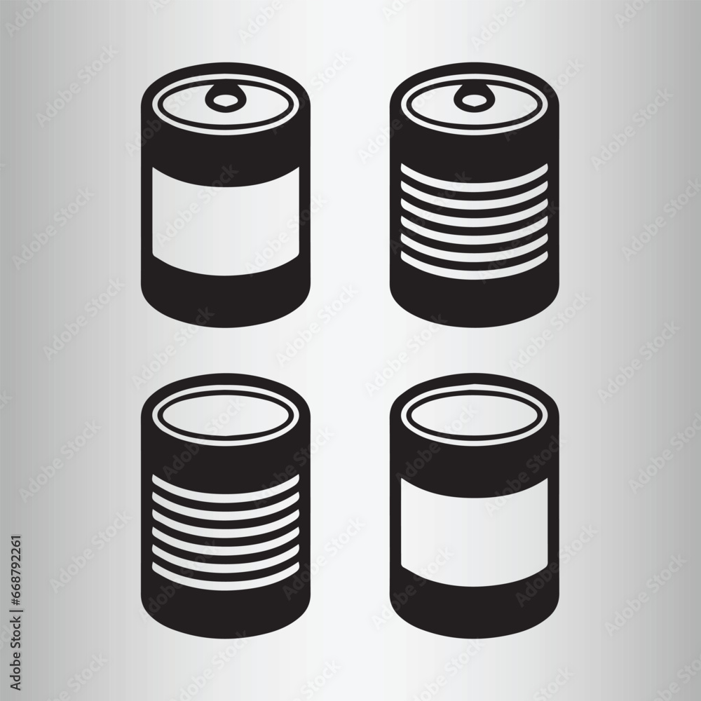 Canned food icon, Food cane, barrel icon vector illustration Canned food icon, Food cane, barrel icon vector illustration