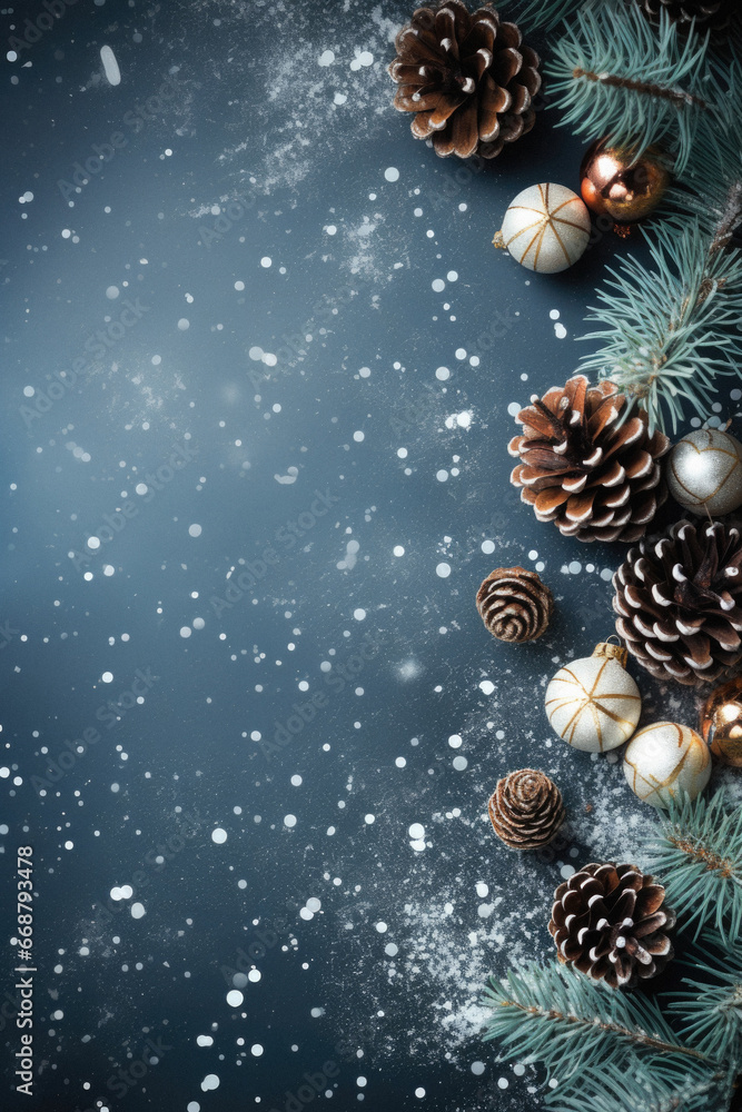 Christmas background. christmas decorations. christmas tree. holiday card.
