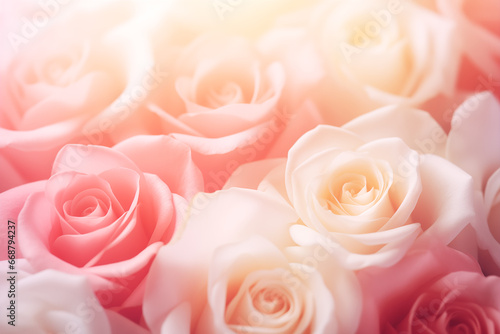 sweet color roses in soft style for background