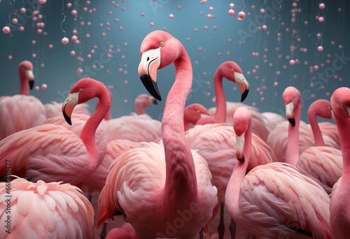 flamingo in the water © lichaoshu