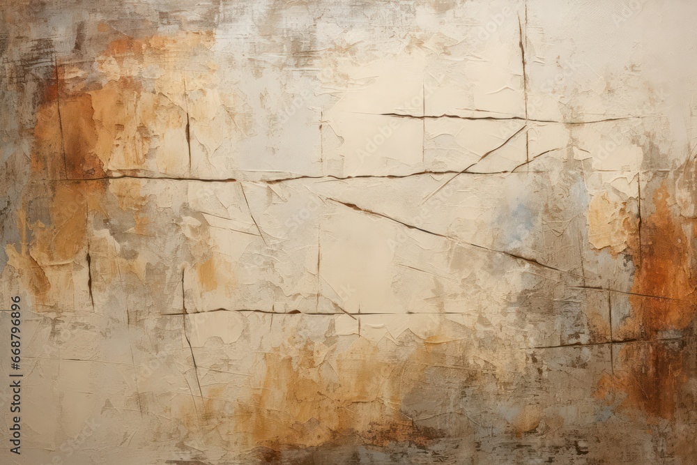 Aged canvas art painting cracked and faded texture background.