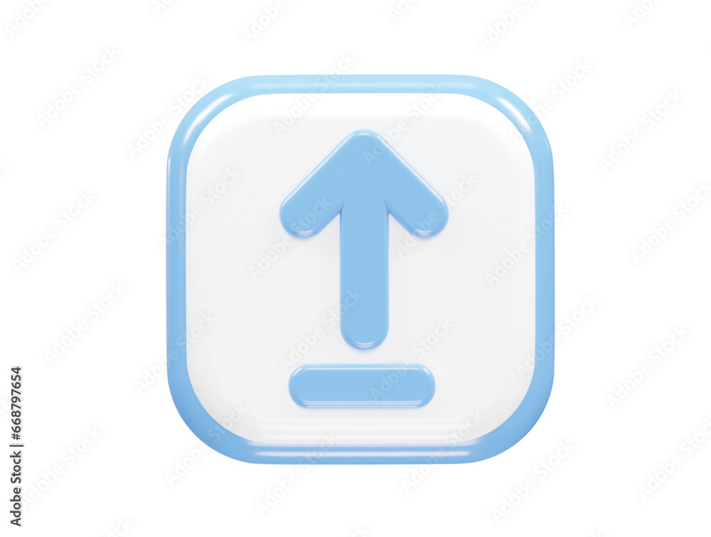 Upload icon 3d rendering illustration element Upload icon 3d rendering illustration element