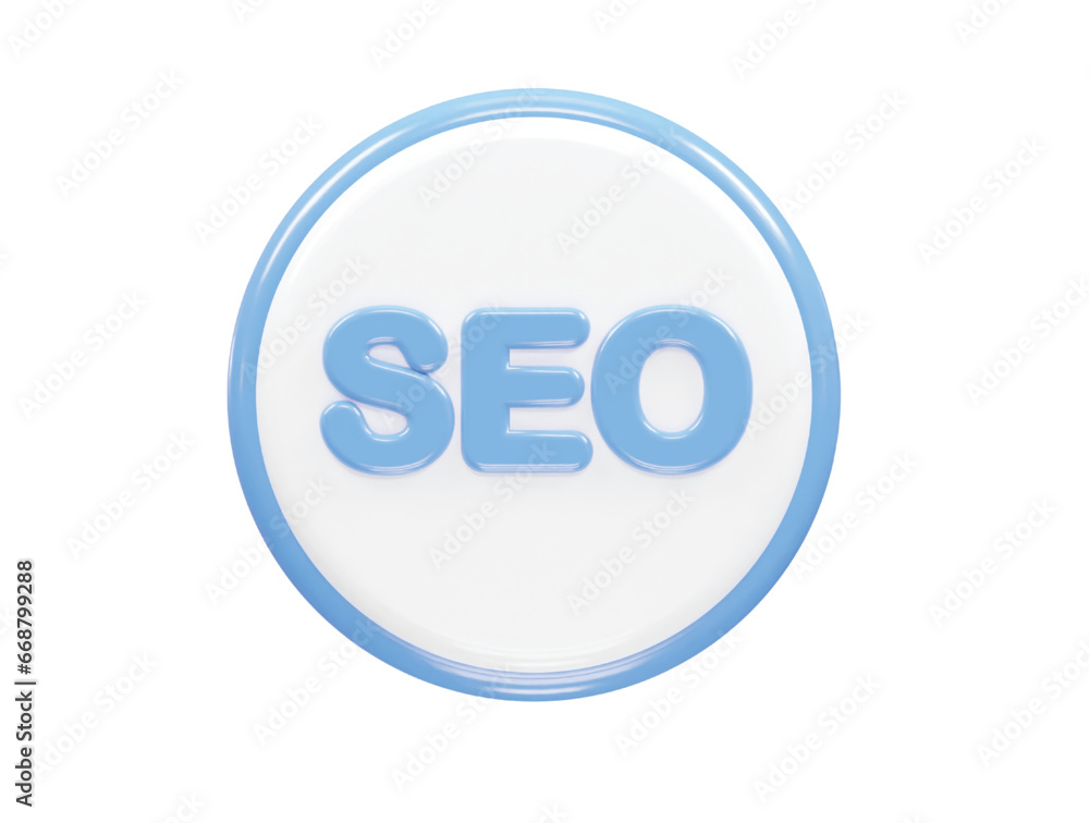 Seo icon 3d illustration rendering transparent element Seo icon 3d illustration rendering transparent element