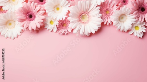 abstract color white and pink flowers on white background and white flower frame and orange leaves background texture  flowers banner  pink background