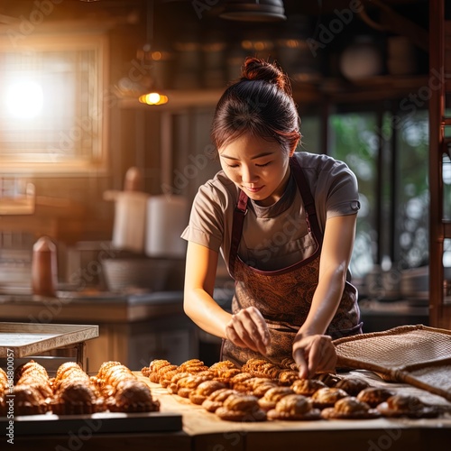 A baker creating delicious pastries. Great for stories on food, baking, careers, hotel management, gourmet and more. 