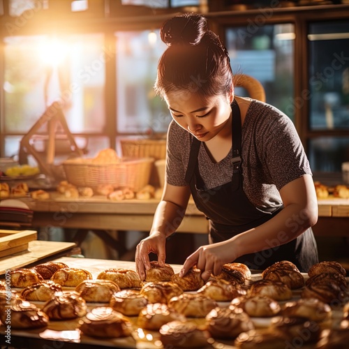 A baker creating delicious pastries. Great for stories on food, baking, careers, hotel management, gourmet and more.