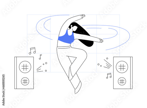Contemporary dance isolated cartoon vector illustrations.