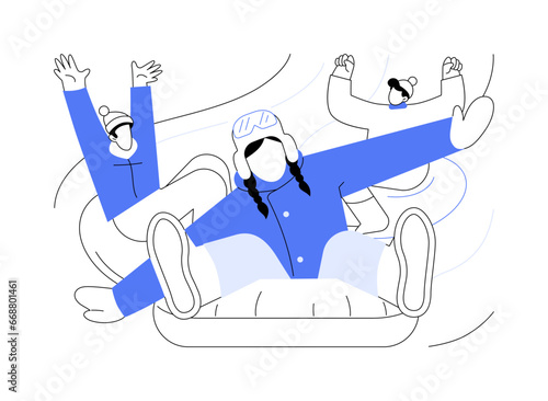 Tubing isolated cartoon vector illustrations.