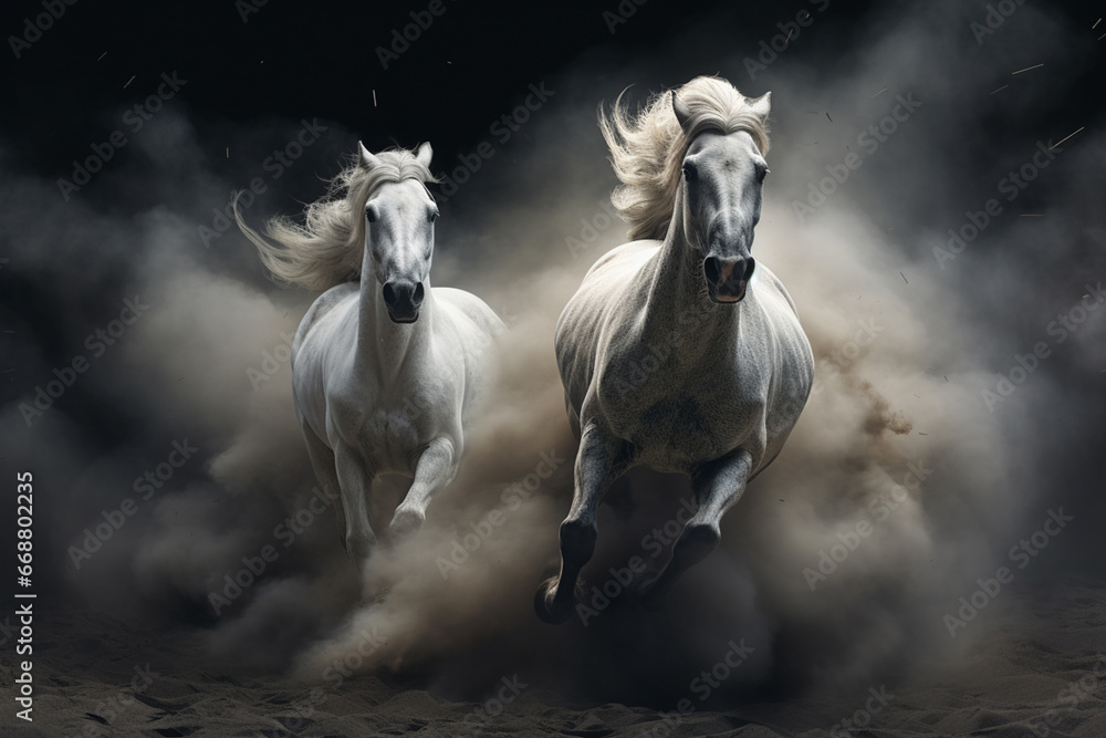 A wild horse that run through dust and sand A wild horse that run through dust and sand