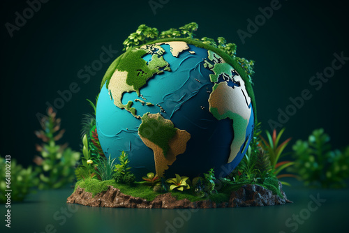 A 3d model of planet Earth