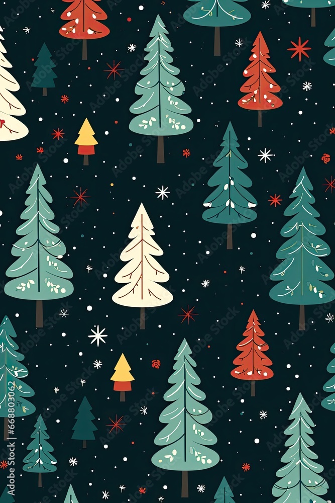 Christmas tree background - generative ai