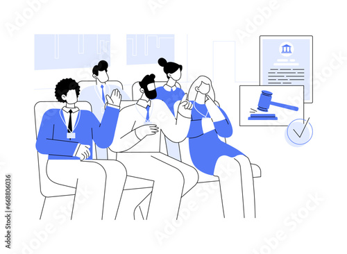 Passing new law abstract concept vector illustration.
