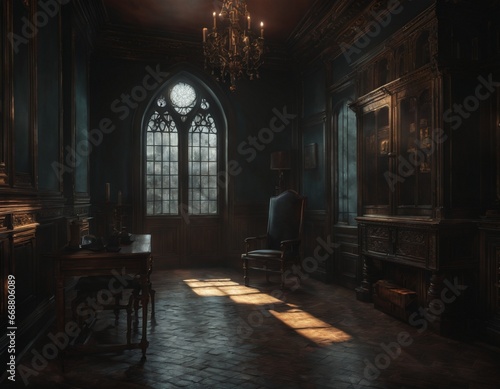 Gothic gloomy interior