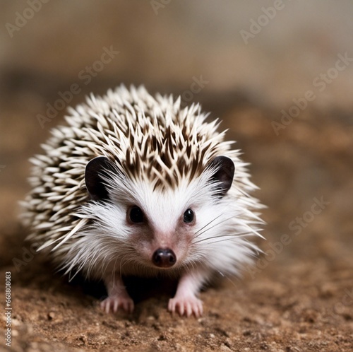 Adorable Hedgehog Portrait with Whiskers