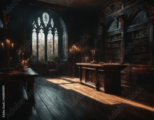 Gothic gloomy interior