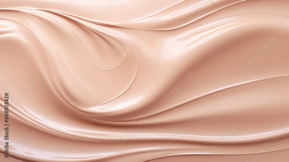 Fototapeta premium Detailed Face Liquid Foundation Texture Close-Up - Cosmetic Background with Beauty in Focus