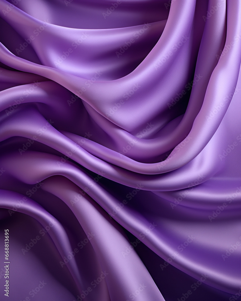 Background of flowing shiny purple violet satin or silk, fashionable bright background of smooth silky fabric Background of flowing shiny purple violet satin or silk, fashionable bright background of smooth silky fabric