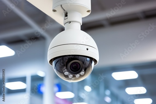 Cctv Security Camera For Monitoring Criminals, Installed Indoors