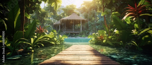 Nice tropical place created with artificial intelligence
