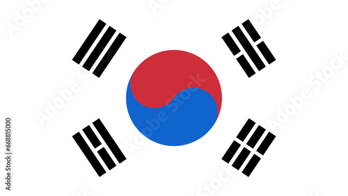 South Korea Flag Illustration