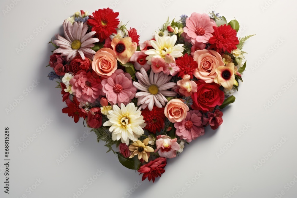 Flowers Arranged In The Shape Of Heart Love Symbol Flowers Arranged In The Shape Of Heart Love Symbol