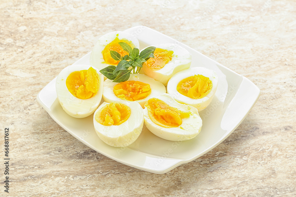 Boiled chicken egg for breakfast Boiled chicken egg for breakfast
