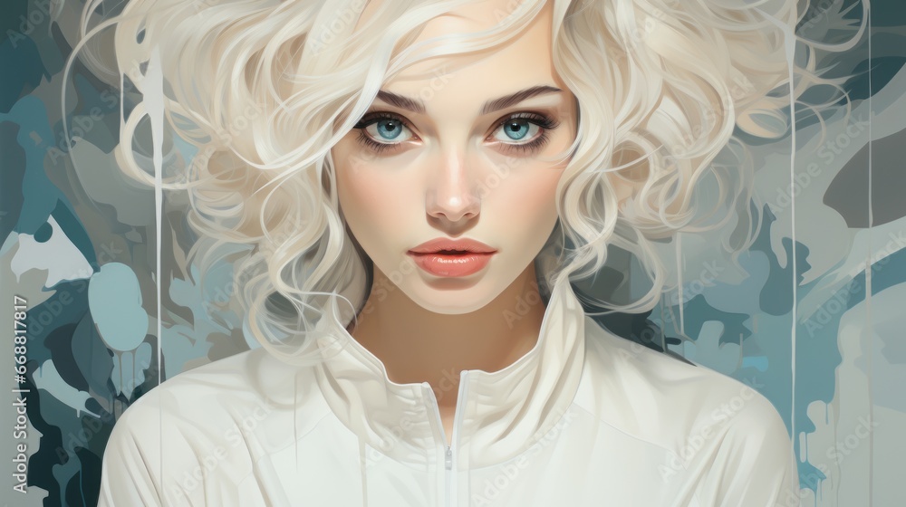 Fototapeta premium creative person vivid portrait