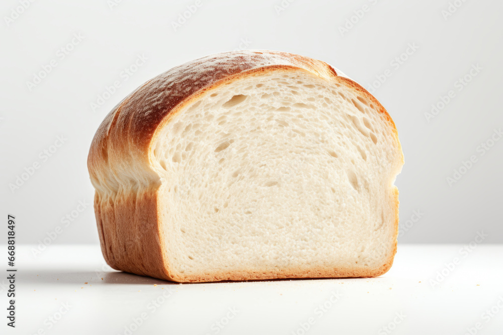 White toast bread with wheat flour. Generative AI