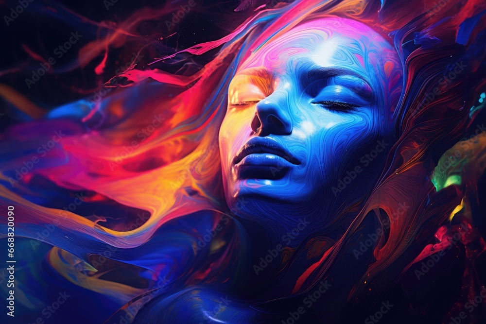Abstract dream image using neon colors Abstract dream image using neon colors