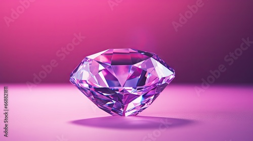  a pink diamond on a pink background with a pink background.  generative ai