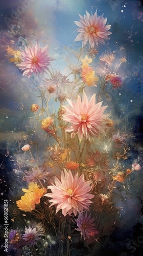 .light flowers background
