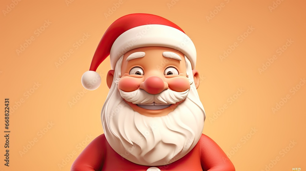 a cartoon santa clause with a red beard and a white beard. generative ai a cartoon santa clause with a red beard and a white beard. generative ai