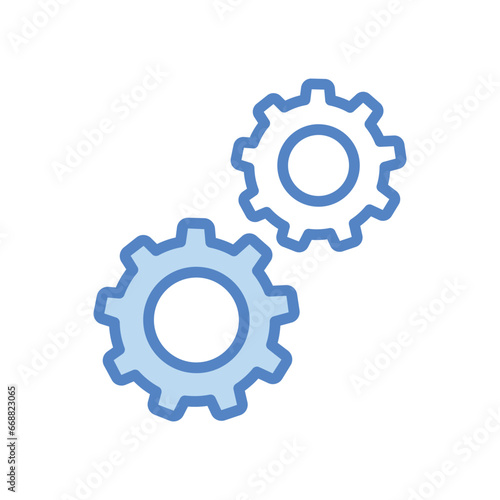 Process icon isolate white background vector stock illustration.