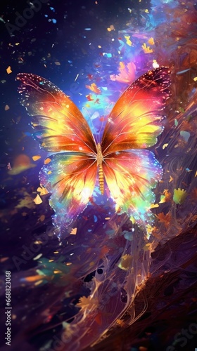 colorful butterflies background