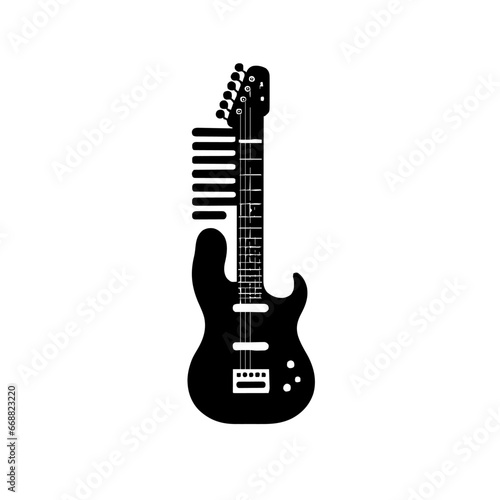 Guitar minimalist flat illustration vector illustration