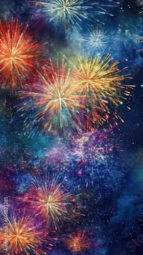 colorful firework burst